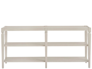 Universal Furniture Willow Neoclassical Console Table with Open Shelving for Entryway or Living Room 2 Shelves U550A816