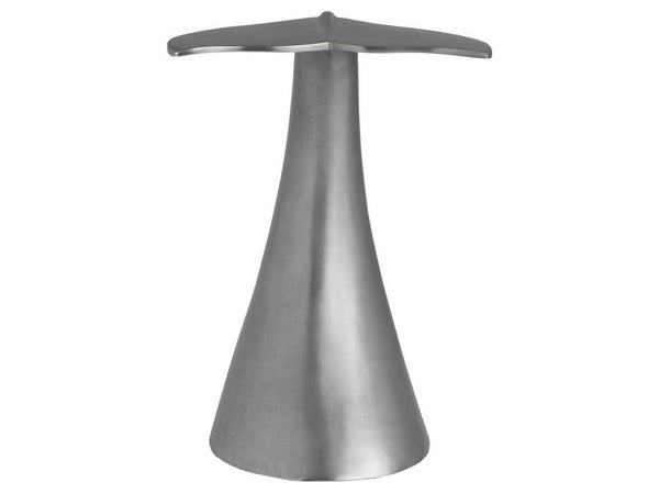 Universal Furniture Whale Tail Accent Table - Sculptural Cast Aluminum In Antique Nickel For Coastal Decor Style Pewter  U533807-universal
