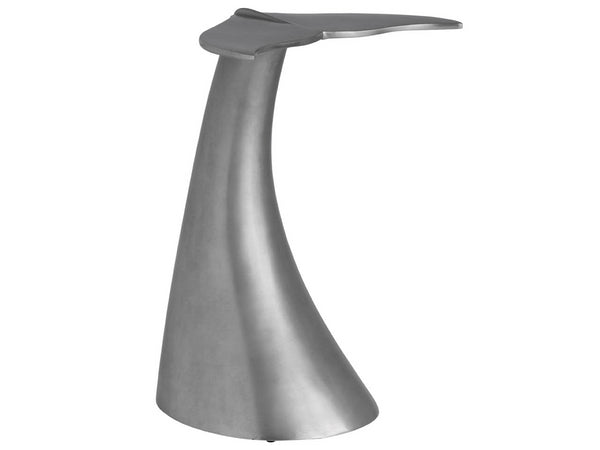 Universal Furniture Whale Tail Accent Table - Sculptural Cast Aluminum In Antique Nickel For Coastal Decor Style Pewter  U533807-universal