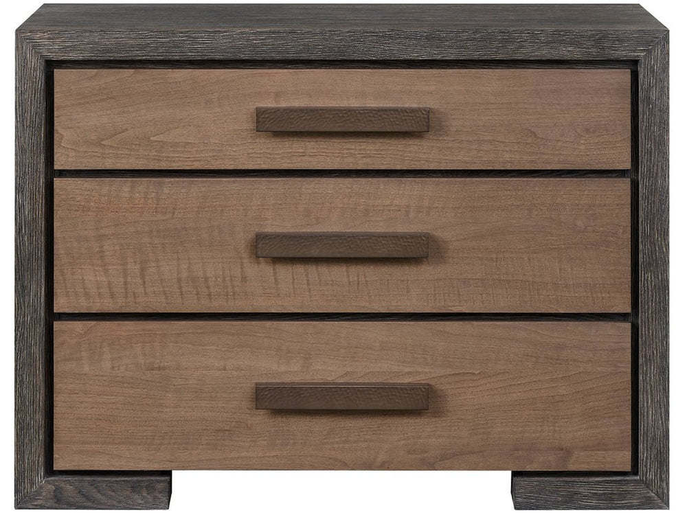 Universal Furniture Veil Walnut Front 3 Drawer Chest with Built in Usb Power for Bedroom Storage U560360