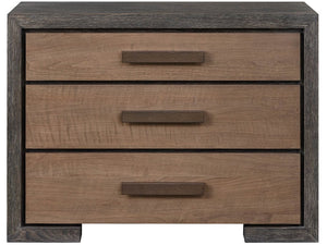 Universal Furniture Veil Walnut Front 3 Drawer Chest with Built in Usb Power for Bedroom Storage U560360