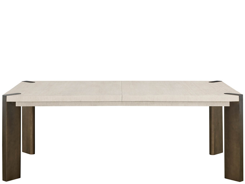 Universal Furniture Mist Expandable Oak Dining Table with Smoked Gold Legs for Modern Entertaining U560A654