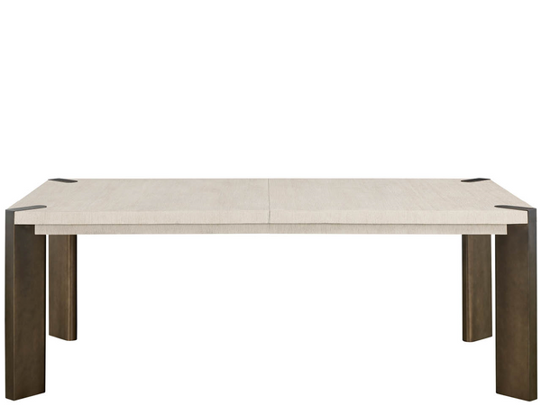 Universal Furniture Mist Expandable Oak Dining Table with Smoked Gold Legs for Modern Entertaining U560A654