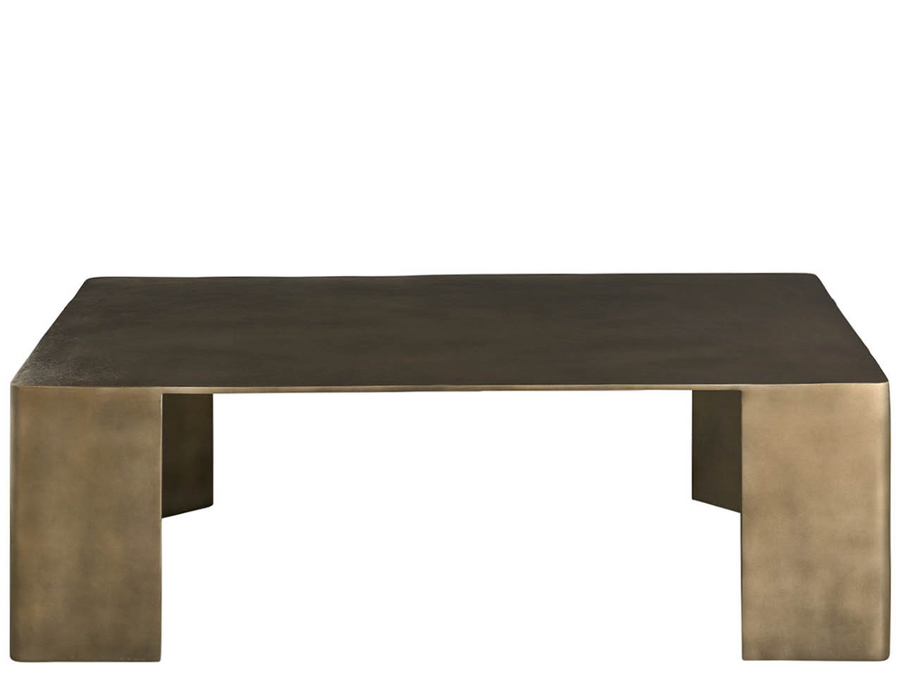 Universal Furniture Eclipse Cast Aluminum Cocktail Table Sculptural Black Nickel Finish Modern Living Room U560801