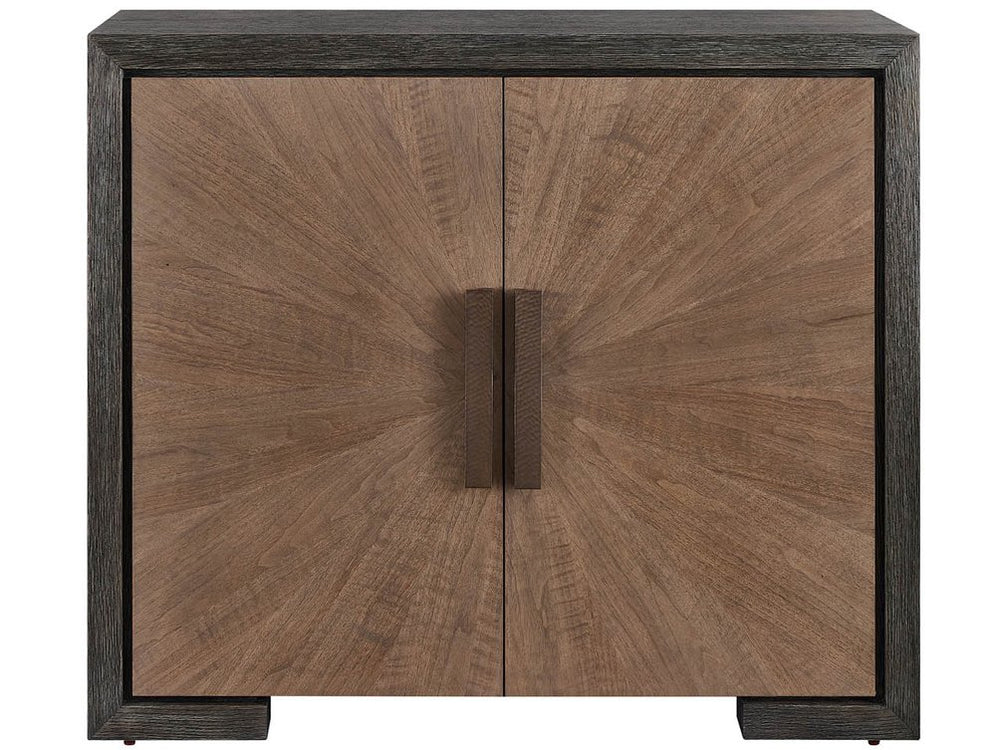 Universal Furniture Veil Oak Two Door Storage Cabinet with Walnut Doors for Entryway or Living Room U560845