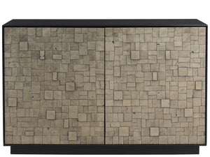 Universal Furniture Cosmo Pyrite Textured Two Door Media Cabinet with Matte Black Modern Storage U560846