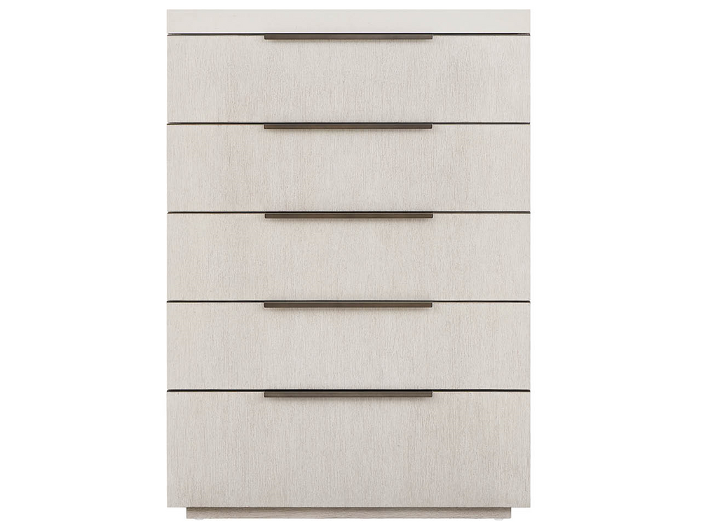 Universal Furniture Quartz Top Five Drawer Chest with Oak Veneer Finish for Modern Bedroom Storage U560A150
