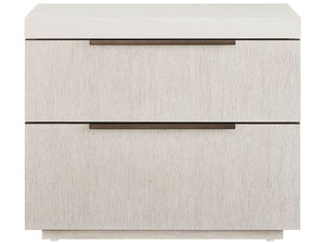 Universal Furniture Quartz Top Two Drawer Nightstand with Usb Charging Ports and Oak Veneer Finish 2 Drawers U560A356