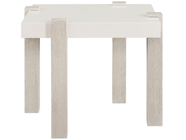 Universal Furniture Mist Oak End Table with White Quartz Top for Modern Living Room Decor U560A806