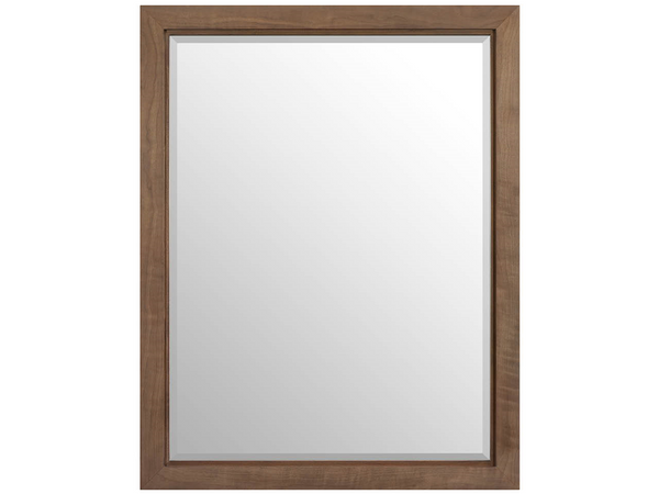 Universal Furniture Haze Walnut Veneer Wall Mirror with Organic Wood Grain Frame for Living Room Decor U560C04M