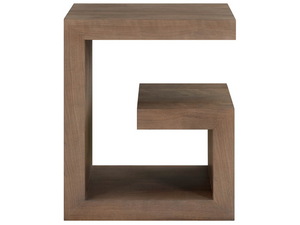 Universal Furniture Haze Walnut Veneer Open Shelf Nightstand Compact Bedside Accent for Modern Interiors U560C358