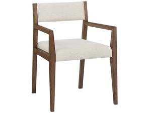 Universal Furniture Haze Walnut Wood Dining Chair Upholstered Seat Modern Architectural Style U560C625