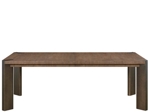 Universal Furniture Haze Walnut Extendable Dining Table with Smoked Gold Feet for Modern Gatherings U560C653