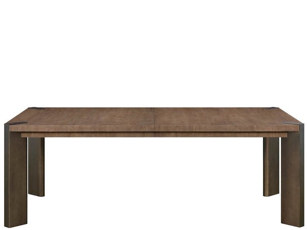 Universal Furniture Haze Walnut Extendable Dining Table with Smoked Gold Feet for Modern Gatherings U560C653