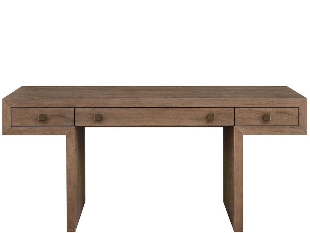 Universal Furniture Haze Walnut Writing Desk with Three Drawers for Modern Home Office Workspaces U560C813
