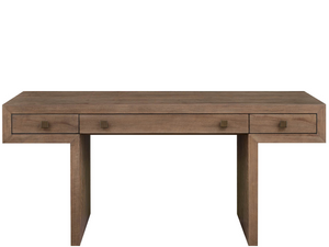 Universal Furniture Haze Walnut Writing Desk with Three Drawers for Modern Home Office Workspaces U560C813