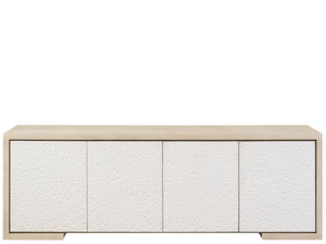 Universal Furniture Aurora Concrete Front Oak Credenza with Four Doors Wire Management and Built-in Power U560E967