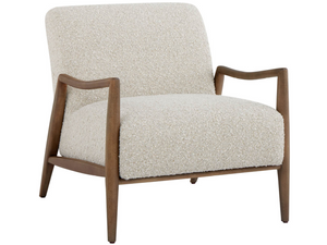 Universal Furniture Lucca Upholstered Accent Chair with Tapered Wood Legs for Modern Living Spaces Fabric: Kaia Linen; Leg Finish: Haze U568503-1871-2