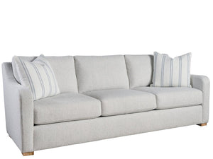 Universal Furniture Filmore Upholstered Sofa Neutral Fabric Deep Seat Living Room Modern Comfort Fabric: Dreamy Cloud; Throw Pillows: Bloni Cloud; Leg Finish: Natural U583505-1647-1