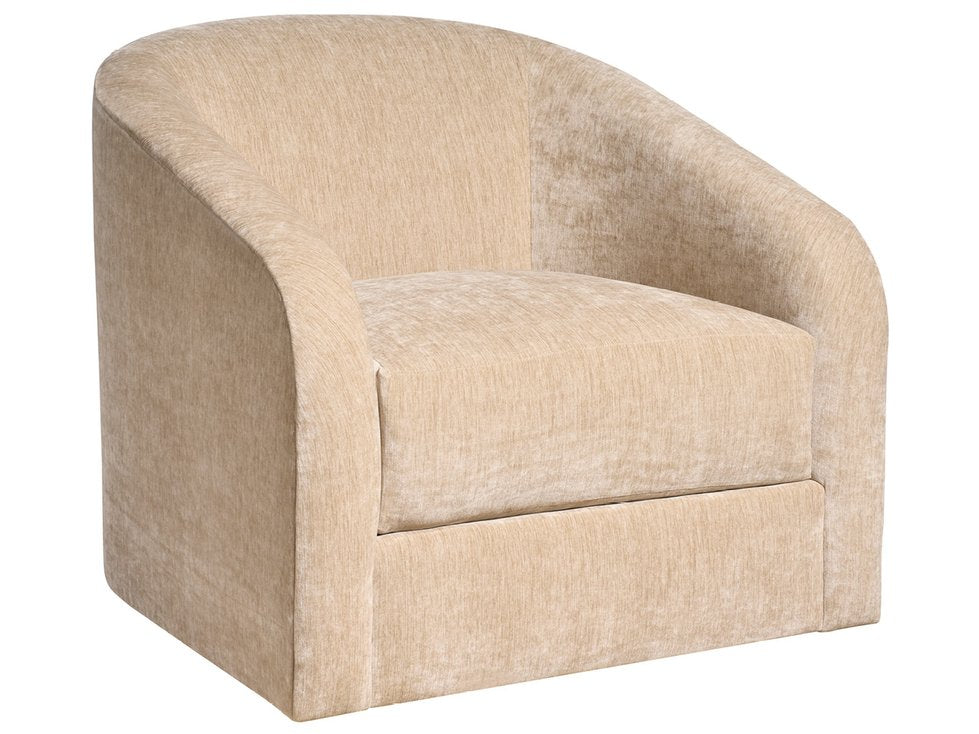 Universal Furniture Dylan Swivel Accent Chair Upholstered in Neutral Fabric for Modern Living Spaces U584507-1802-1