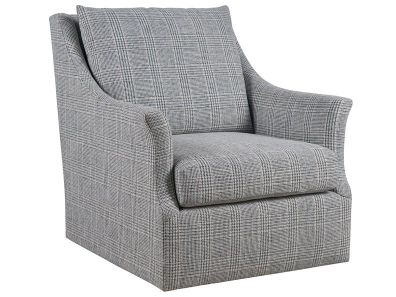 Universal Furniture Henri Swivel Accent Chair Slate Fabric Upholstered Modern Seat for Living Room U588507-1901-3