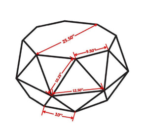 Pasargad Home Kronos Diamond Shape Coffee Table – Modern Brass Accent For Chic Living Spaces Copper Iron Prr-041cop