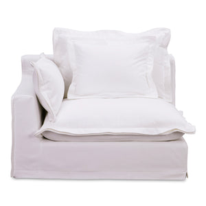 Moe's Home Olivia Modular Sectional Sofa - Elegant Slipcover, Livesmart Fabric, Plush Comfort For Everyday Living White Upholstery, 98.5% Polyester,1.5% Nylon Performance Fabric,Solid Wood And Plywood Frame Ub-1021-18