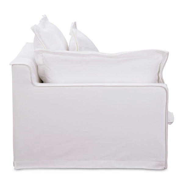 Moe's Home Olivia Modular Sectional Sofa - Elegant Slipcover, Livesmart Fabric, Plush Comfort For Everyday Living White Upholstery, 98.5% Polyester,1.5% Nylon Performance Fabric,Solid Wood And Plywood Frame Ub-1021-18