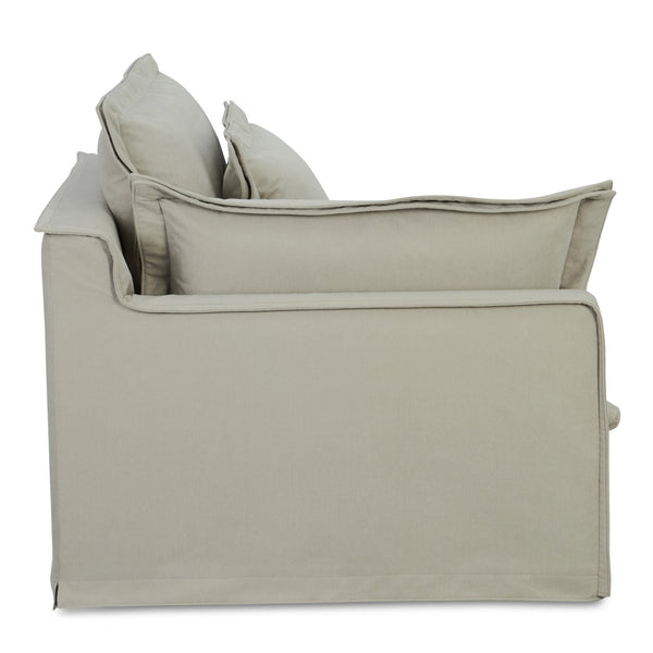 Moe's Home Olivia Modular Sectional Sofa - Elegant Slipcover, Livesmart Fabric, Plush Comfort For Everyday Living Beige Upholstery, 98.5% Polyester,1.5% Nylon Performance Fabric,Solid Wood And Plywood Frame Ub-1021-34