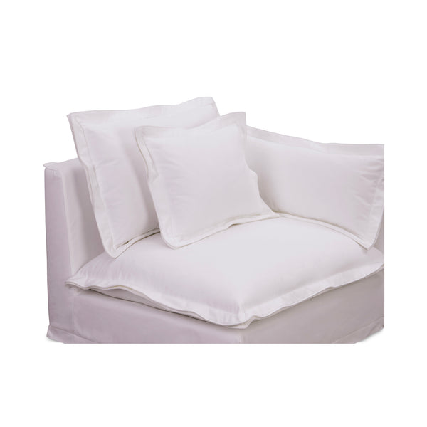 Moe's Home Olivia Modular Sectional Sofa - Elegant Slipcover, Livesmart Fabric, Plush Comfort For Everyday Living White Upholstery, 98.5% Polyester,1.5% Nylon Performance Fabric,Solid Wood And Plywood Frame Ub-1022-18