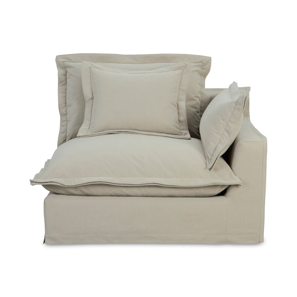 Moe's Home Olivia Modular Sectional Sofa - Elegant Slipcover, Livesmart Fabric, Plush Comfort For Everyday Living Beige Upholstery, 98.5% Polyester,1.5% Nylon Performance Fabric,Solid Wood And Plywood Frame Ub-1022-34