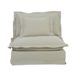 Moe's Home Olivia Modular Sectional Sofa - Elegant Slipcover, Livesmart Fabric, Plush Comfort For Everyday Living Beige Upholstery, 98.5% Polyester,1.5% Nylon Performance Fabric,Solid Wood And Plywood Frame Ub-1023-34