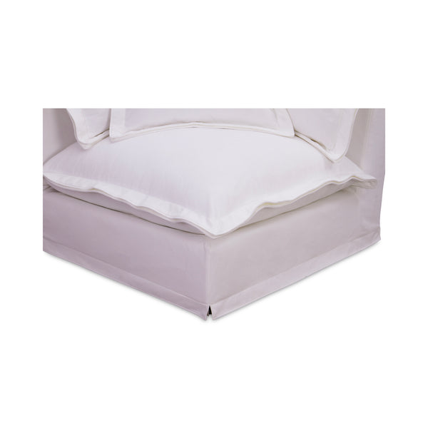 Moe's Home Olivia Modular Sectional Sofa - Elegant Slipcover, Livesmart Fabric, Plush Comfort For Everyday Living White Upholstery, 98.5% Polyester,1.5% Nylon Performance Fabric,Solid Wood And Plywood Frame Ub-1025-18