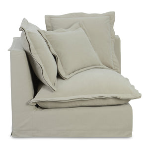 Moe's Home Olivia Modular Sectional Sofa - Elegant Slipcover, Livesmart Fabric, Plush Comfort For Everyday Living Beige Upholstery, 98.5% Polyester,1.5% Nylon Performance Fabric,Solid Wood And Plywood Frame Ub-1025-34