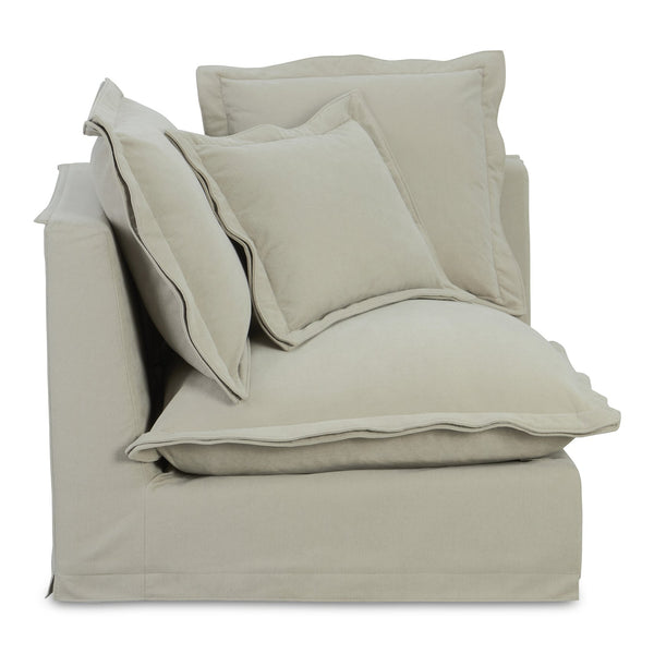 Moe's Home Olivia Modular Sectional Sofa - Elegant Slipcover, Livesmart Fabric, Plush Comfort For Everyday Living Beige Upholstery, 98.5% Polyester,1.5% Nylon Performance Fabric,Solid Wood And Plywood Frame Ub-1025-34