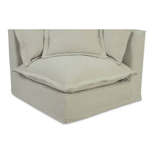 Moe's Home Olivia Modular Sectional Sofa - Elegant Slipcover, Livesmart Fabric, Plush Comfort For Everyday Living Beige Upholstery, 98.5% Polyester,1.5% Nylon Performance Fabric,Solid Wood And Plywood Frame Ub-1025-34