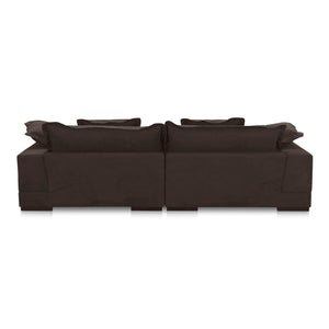 Moe's Home Daydream Sectional Sofa: Plush Comfort With Reversible Chaise, Stylish Design, And Easy Care Upholstery Brown Upholstery, 100% Polyester With C0 Performance Treatment,Solid Eucalyptus And Plywood Frame,Rubber Wood Feet Ub-1028-20-0