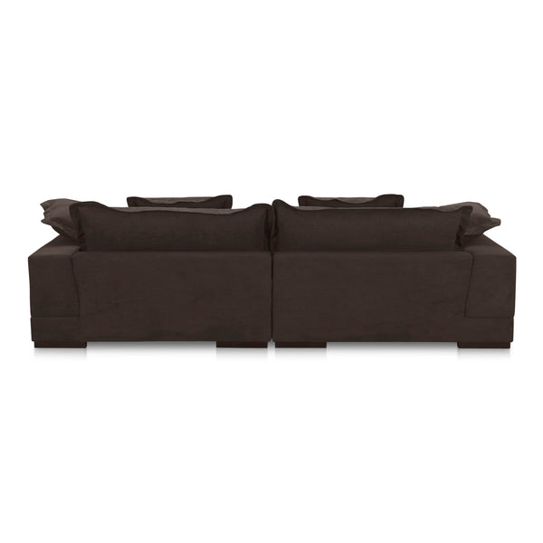 Moe's Home Daydream Sectional Sofa: Plush Comfort With Reversible Chaise, Stylish Design, And Easy Care Upholstery Brown Upholstery, 100% Polyester With C0 Performance Treatment,Solid Eucalyptus And Plywood Frame,Rubber Wood Feet Ub-1028-20-0