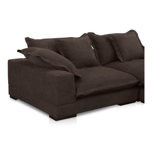 Moe's Home Daydream Sectional Sofa: Plush Comfort With Reversible Chaise, Stylish Design, And Easy Care Upholstery Brown Upholstery, 100% Polyester With C0 Performance Treatment,Solid Eucalyptus And Plywood Frame,Rubber Wood Feet Ub-1028-20-0