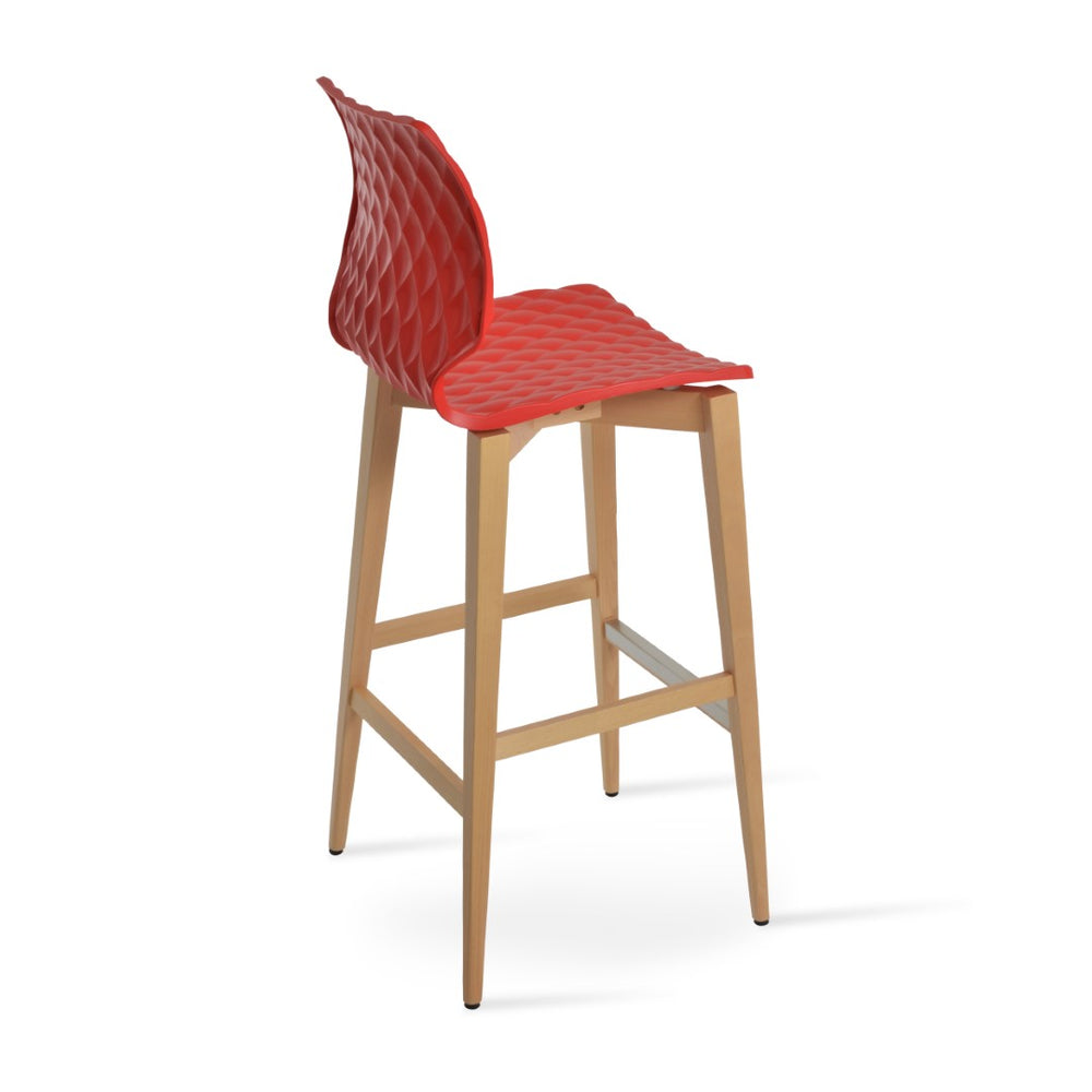 Soho Concept Uni-386 Wood Barstool - Stylish And Durable Beech Frame, Multiple Color Options, 350 Lbs Capacity Natural  Soho-concept-dining-chair-07250