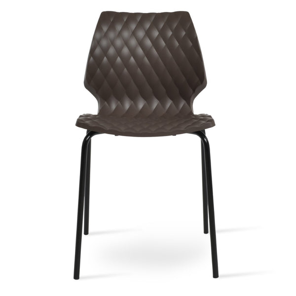 Soho Concept Uni-550 Side Chair - Stylish Stackable Design, Durable Polypropylene Seat, Multiple Colors Available! Black  Soho-concept-dining-chair-14166