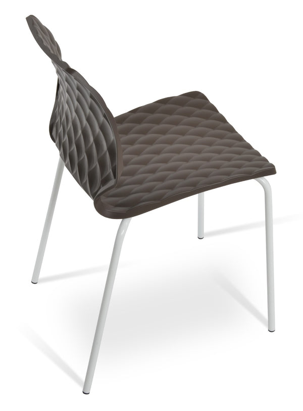 Soho Concept Uni-550 Side Chair - Stylish Stackable Design, Durable Polypropylene Seat, Multiple Colors Available! White  Soho-concept-dining-chair-14165