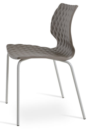 Soho Concept Uni-550 Side Chair - Stylish Stackable Design, Durable Polypropylene Seat, Multiple Colors Available! Chrome  Soho-concept-dining-chair-14170