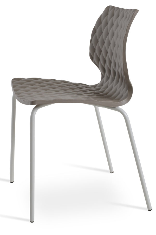 Soho Concept Uni-550 Side Chair - Stylish Stackable Design, Durable Polypropylene Seat, Multiple Colors Available! Chrome  Soho-concept-dining-chair-14170