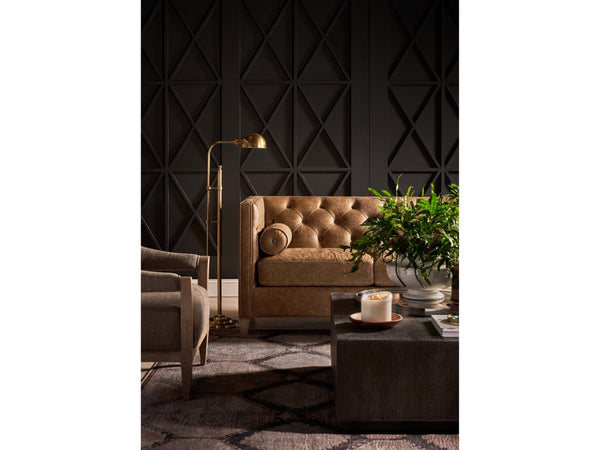 Universal Furniture Wenston Sofa: Luxurious Top-grain Leather Elegance With Mid-century Flair & Timeless Sophistication  100% Leather U434501-1624-2-universal