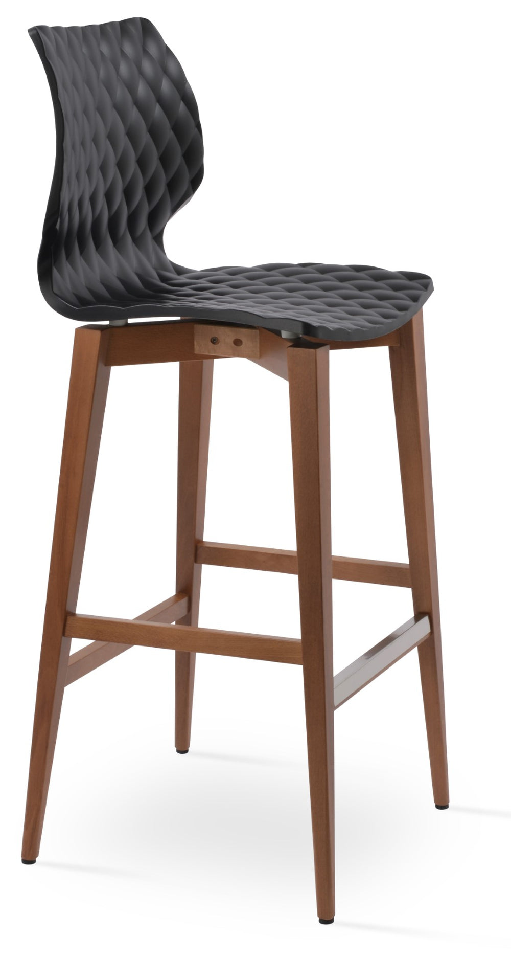 Soho Concept Corona Wood Barstools With Removable Camira Blazer Wool Pads – Durable, Stylish Seating With 10-year Guarantee Walnut,Black  Soho-concept-dining-chair-10066