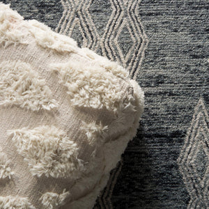 Jaipur Living Nikki Chu Tufted Cotton Wool Cube Pouf Bohemian Ivory Accent for Living Room Seating POF100424
