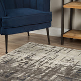Dalyn Rugs Upton UP1 Power Woven 100% Polypropylene Contemporary Rug Pewter 7'10" x 10'7" UP1PE8X11