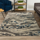 Dalyn Rugs Upton UP2 Power Woven 100% Polypropylene Contemporary Rug Pewter 7'10" x 10'7" UP2PE8X11