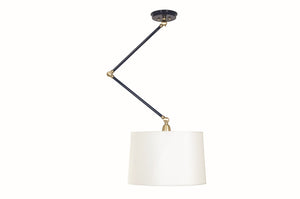 House Of Troy Uptown Adjustable Pendant Light With Modern Design For Versatile Illumination In Any Space Navy Blue,Satin Brass  Up501-nb/Sb